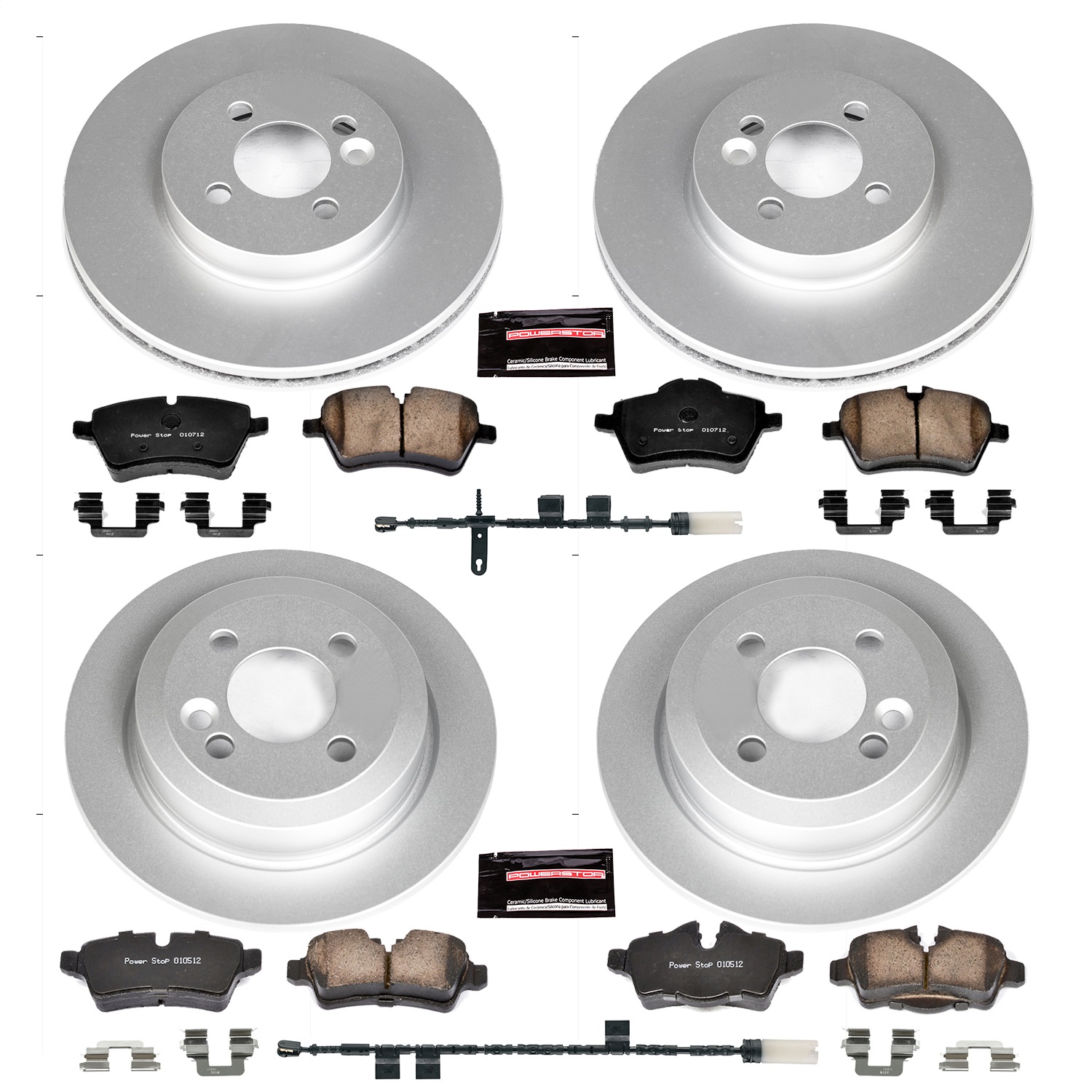 Power Stop - CRK6742 - Front and Rear - Disc Brake Pad and Rotor Kit