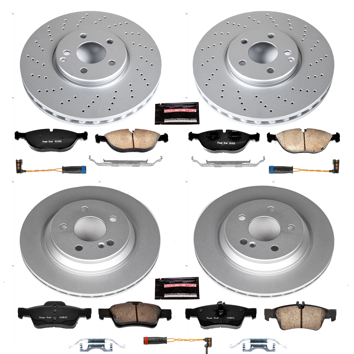 Power Stop - CRK6747 - Front and Rear - Disc Brake Pad and Rotor Kit
