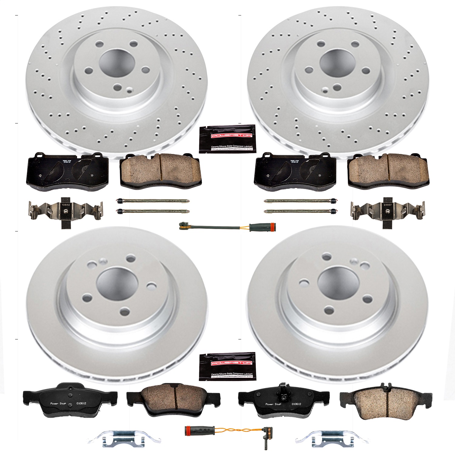 Power Stop - CRK6757 - Front and Rear - Disc Brake Pad and Rotor Kit