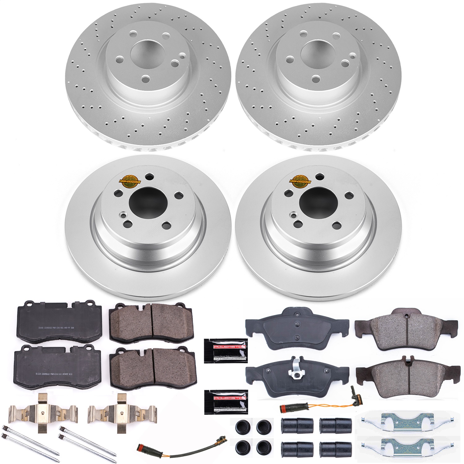 Power Stop - CRK6758 - Front and Rear - Disc Brake Pad and Rotor Kit