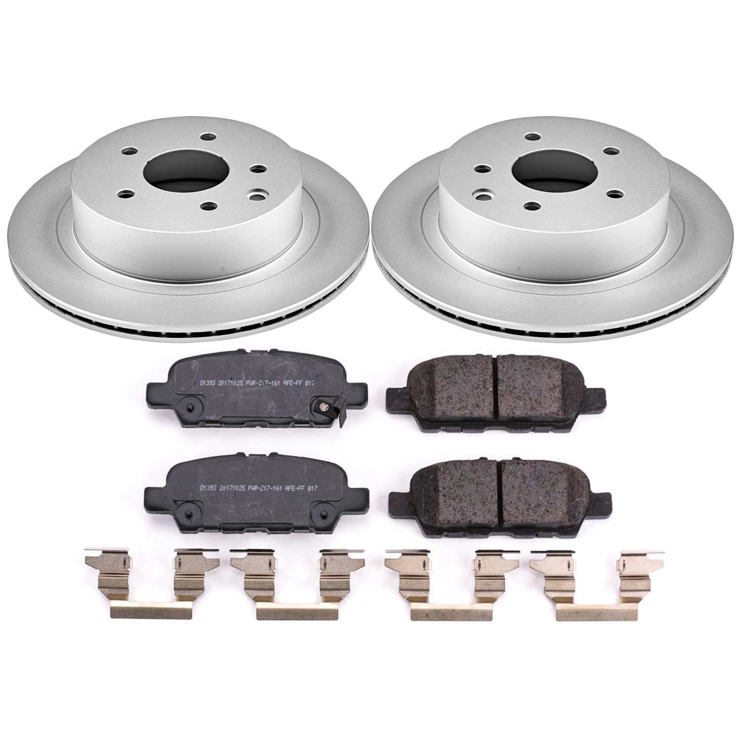 Power Stop - CRK6761 - Rear - Disc Brake Pad and Rotor Kit