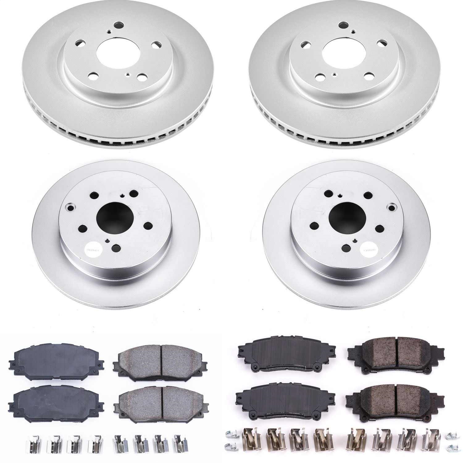 Power Stop - CRK6763 - Front and Rear - Disc Brake Pad and Rotor Kit