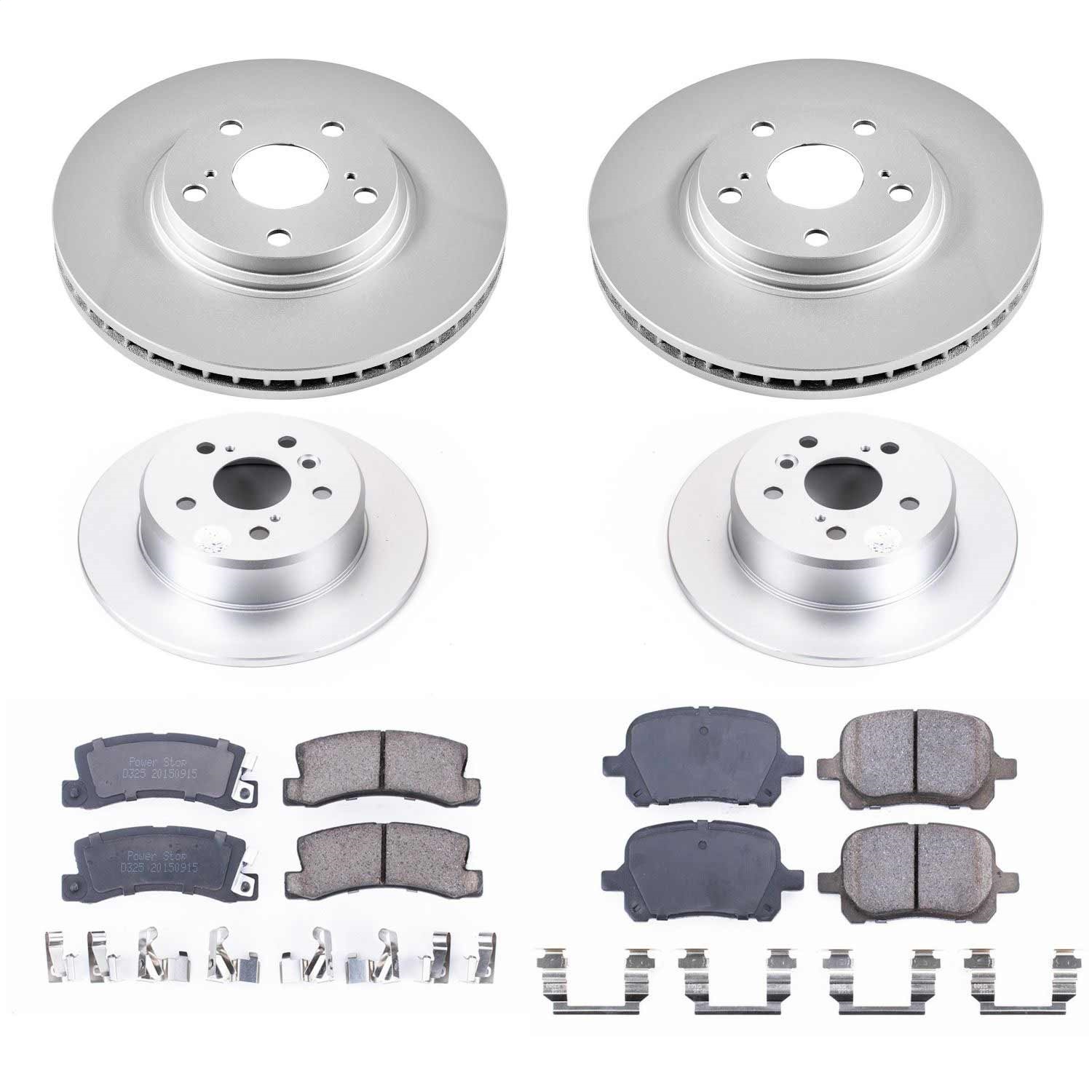 Power Stop - CRK6782 - Front and Rear - Disc Brake Pad and Rotor Kit