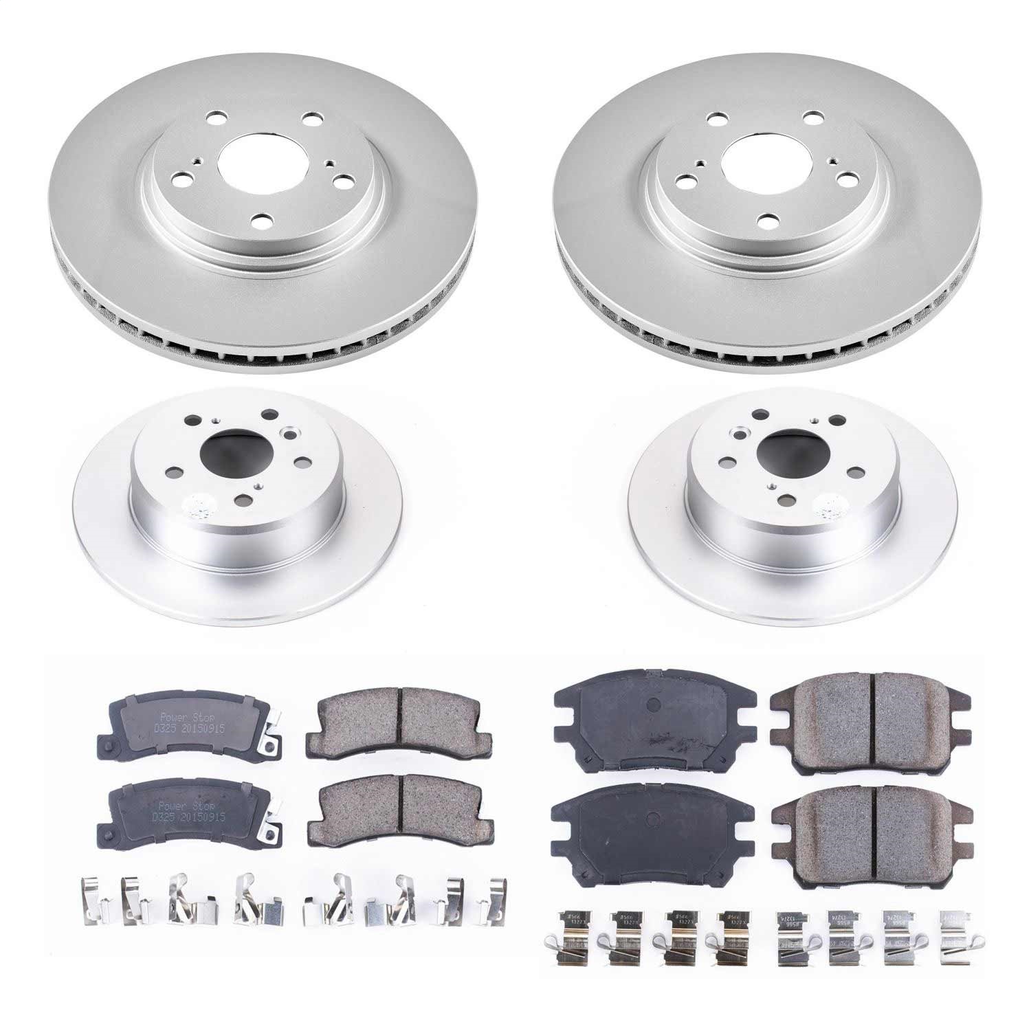Power Stop - CRK6783 - Front and Rear - Disc Brake Pad and Rotor Kit