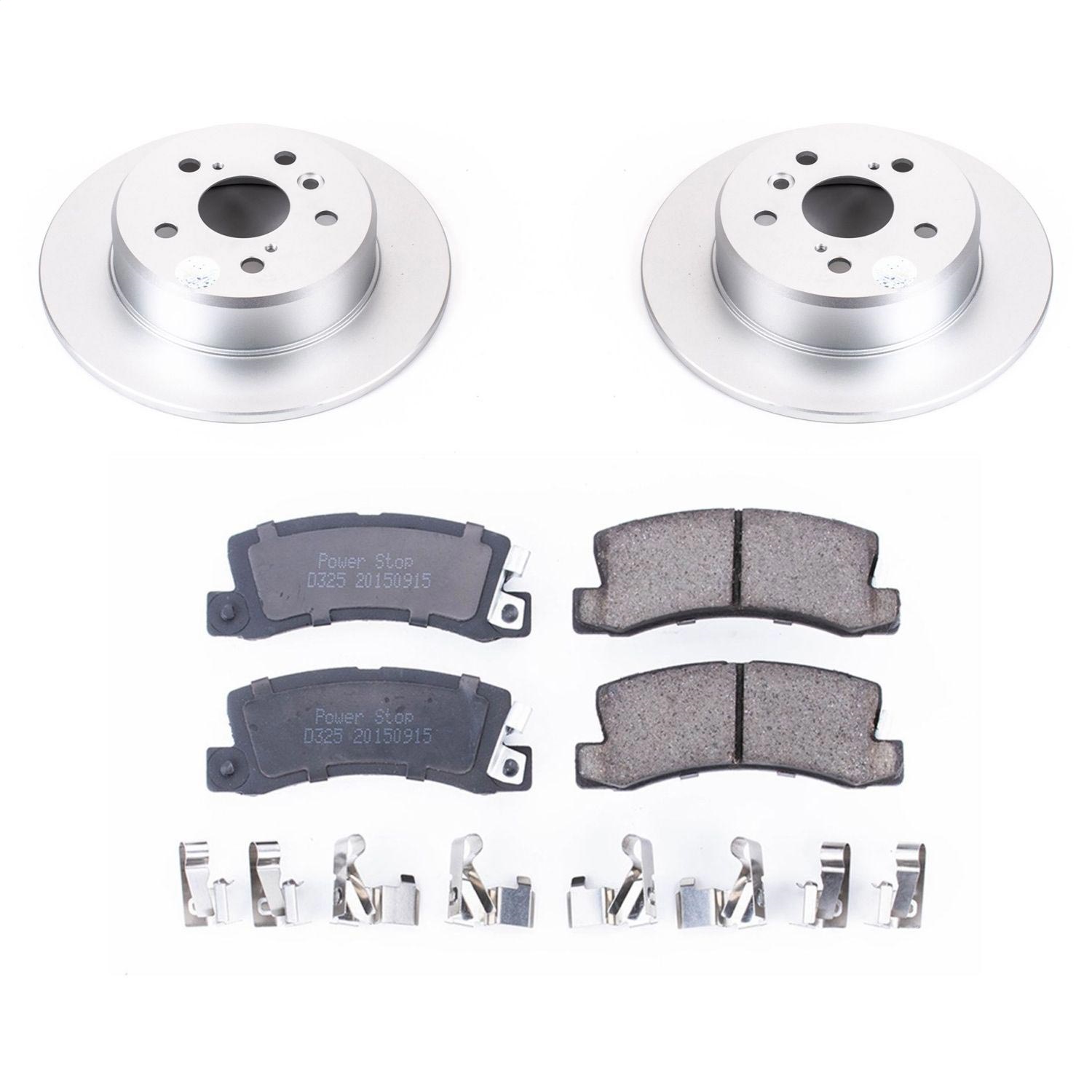 Power Stop - CRK6784 - Rear - Disc Brake Pad and Rotor Kit