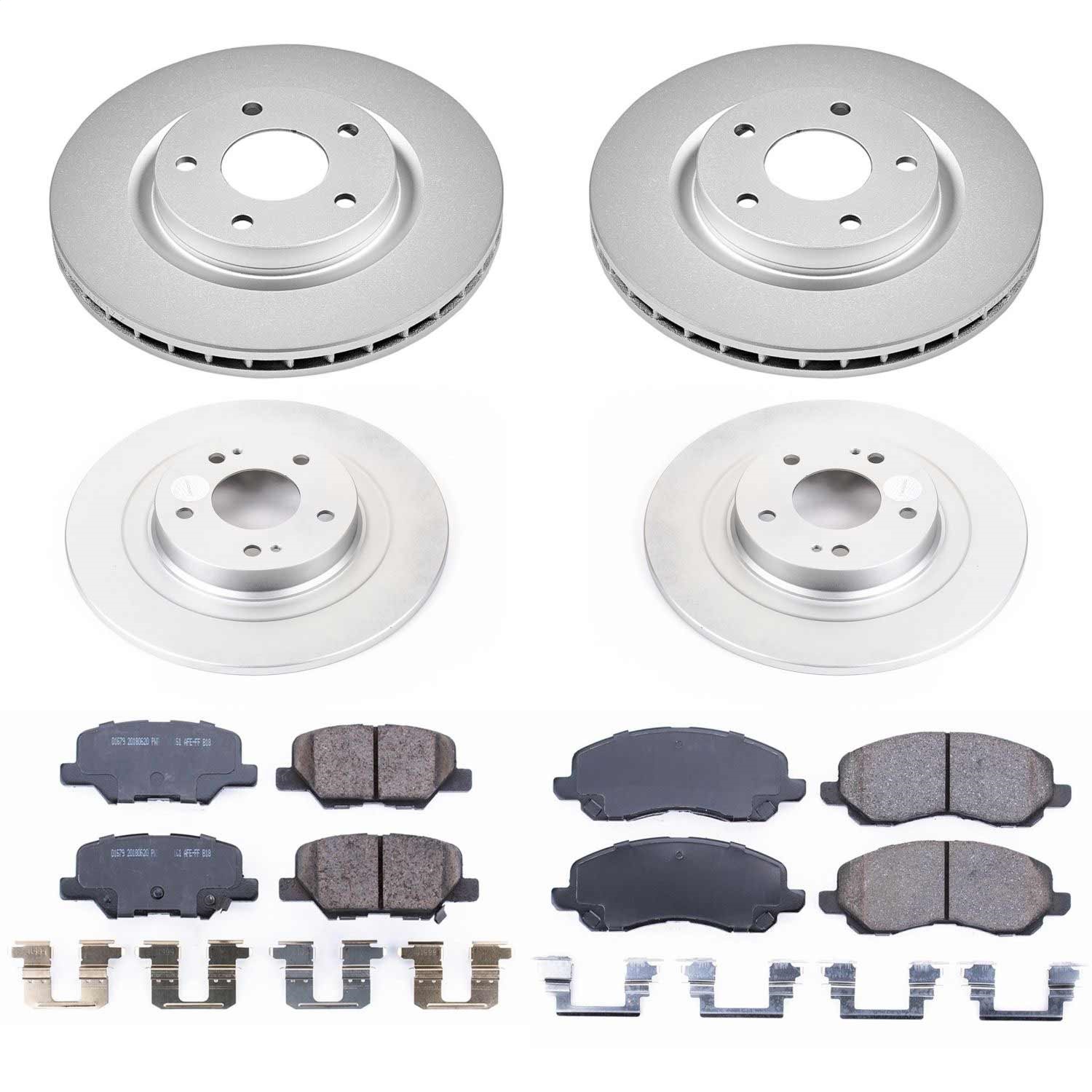 Power Stop - CRK6796 - Front and Rear - Disc Brake Pad and Rotor Kit