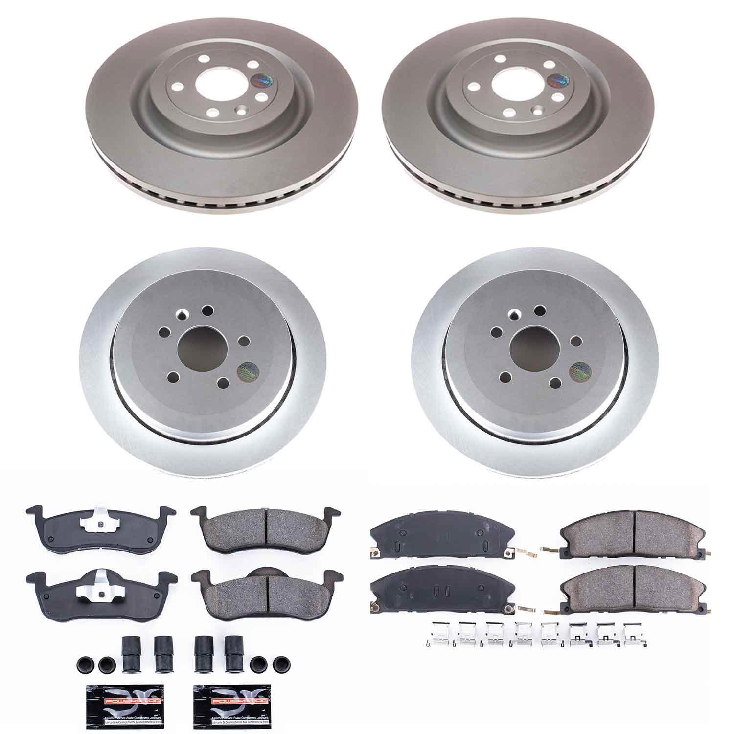 Power Stop - CRK6804 - Front and Rear - Disc Brake Pad and Rotor Kit