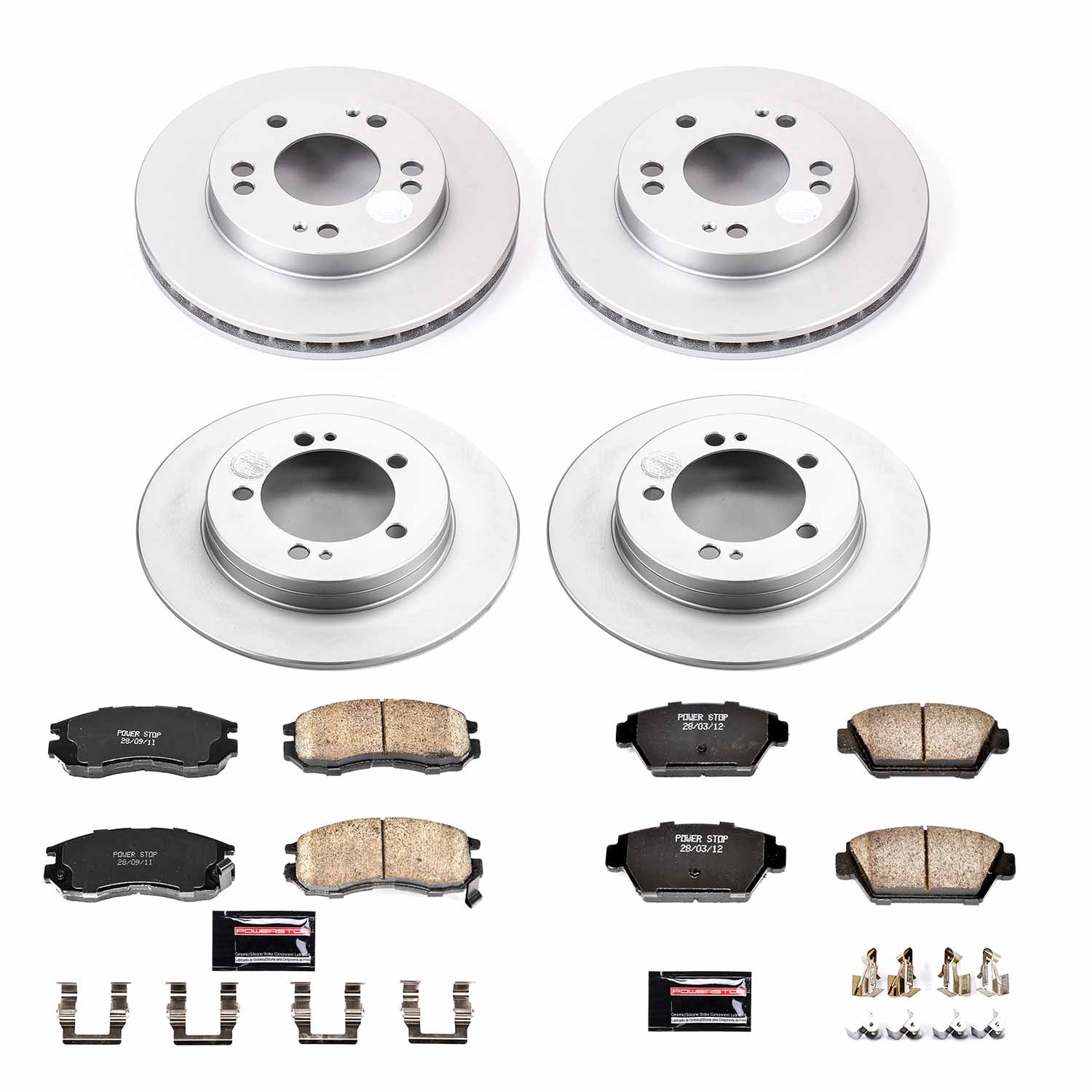 Power Stop - CRK682 - Front and Rear - Disc Brake Pad and Rotor Kit