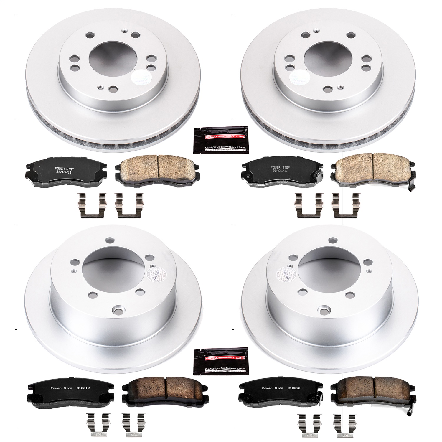 Power Stop - CRK683 - Front and Rear - Disc Brake Pad and Rotor Kit