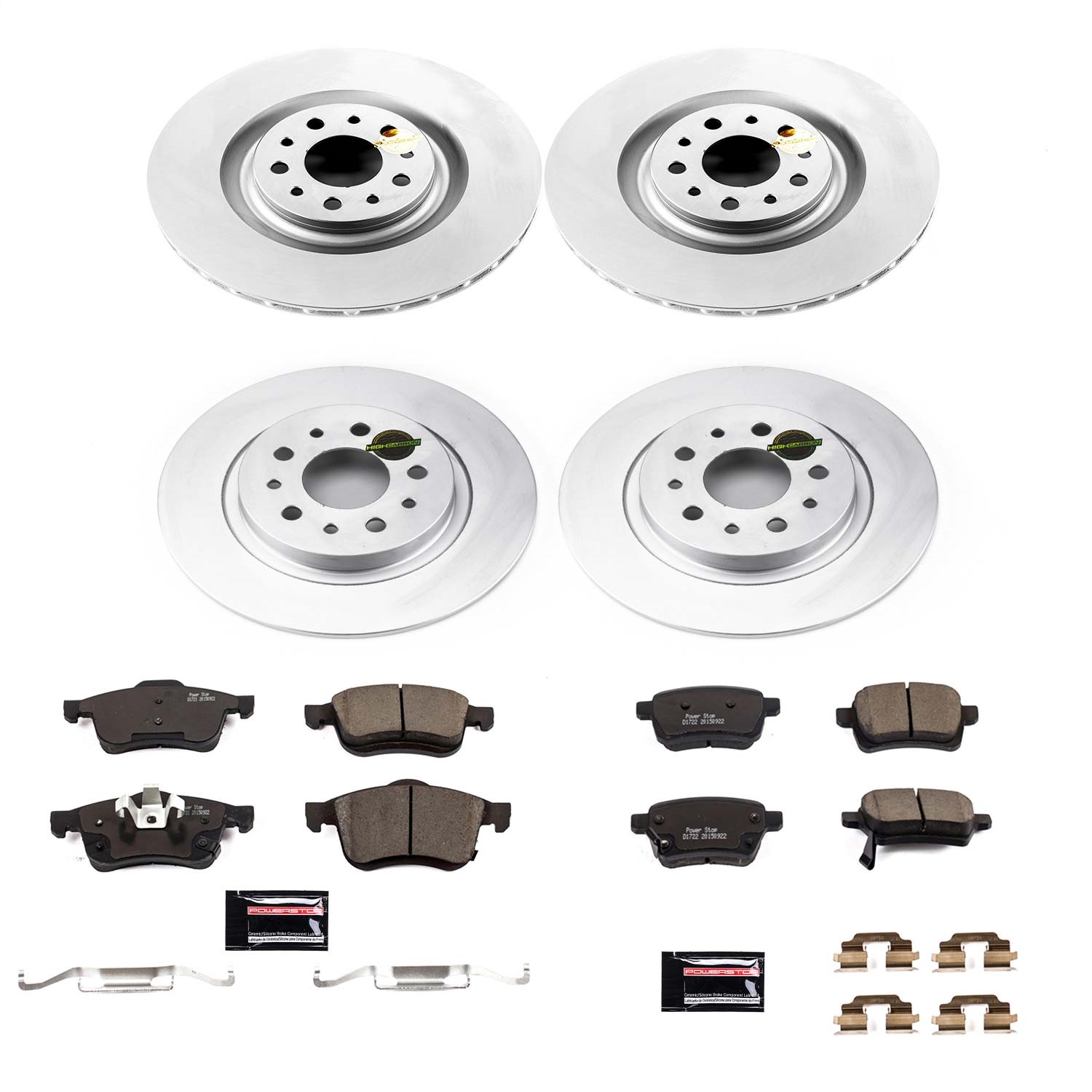 Power Stop - CRK6839 - Front and Rear - Disc Brake Pad and Rotor Kit