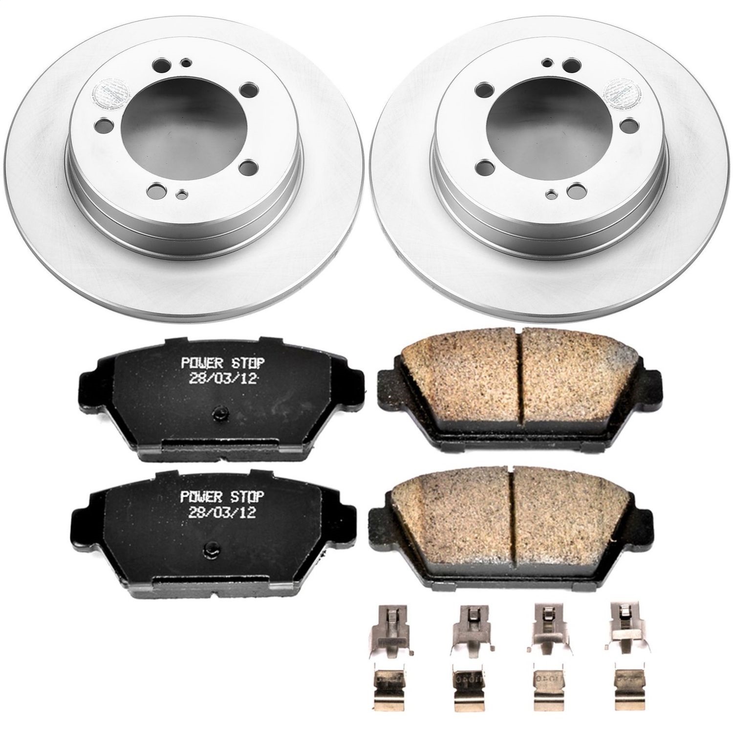 Power Stop - CRK684 - Rear - Disc Brake Pad and Rotor Kit