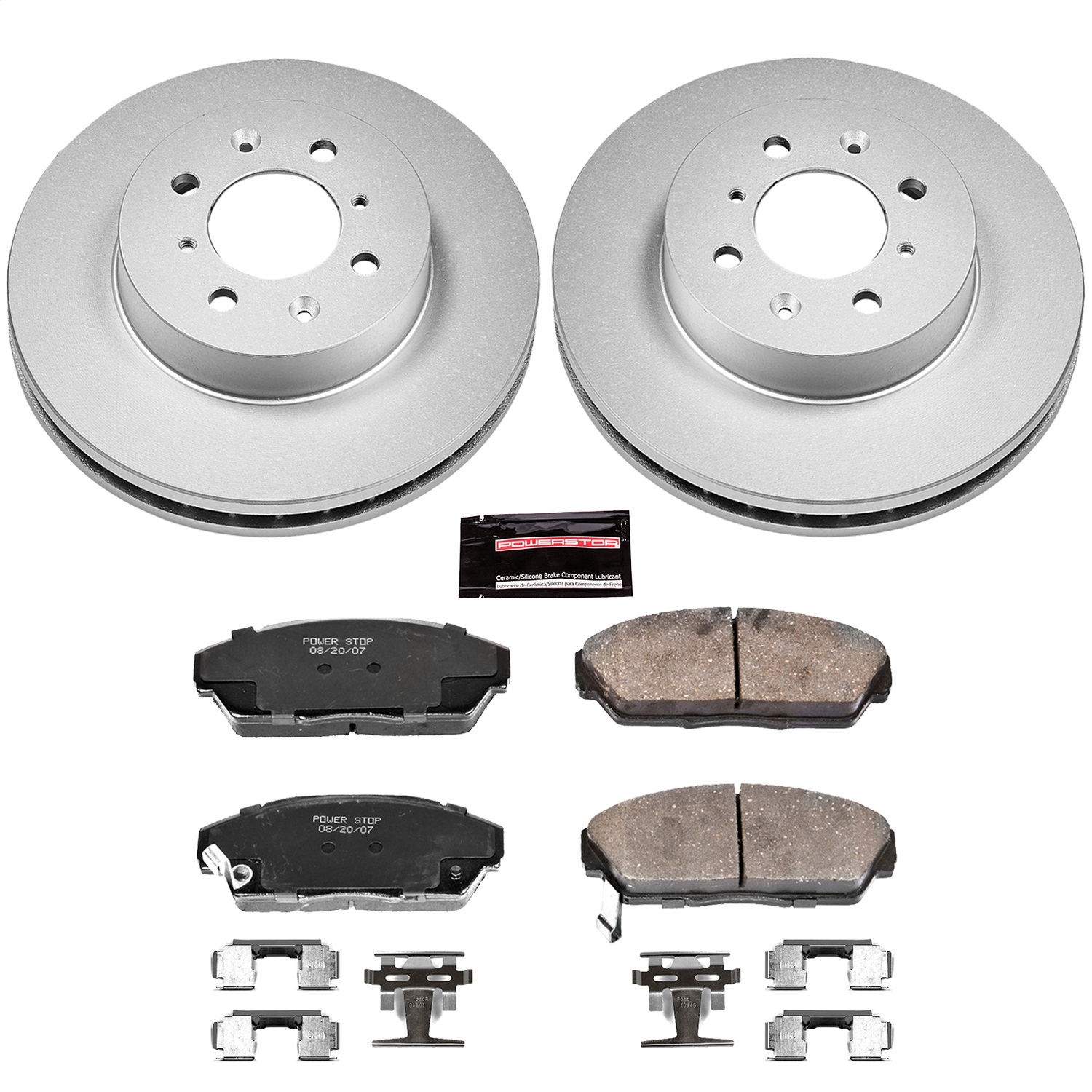 Power Stop - CRK688 - Front - Disc Brake Pad and Rotor Kit