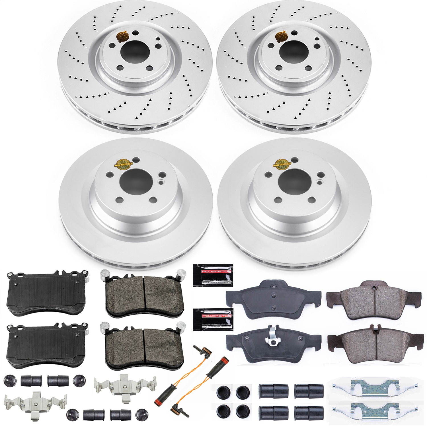 Power Stop - CRK6885 - Front and Rear - Disc Brake Pad and Rotor Kit