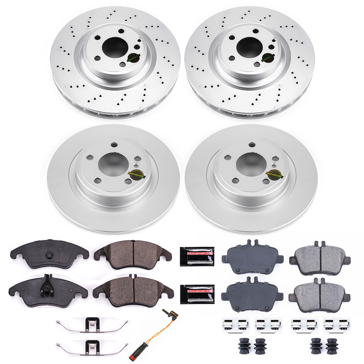 Power Stop - CRK6891 - Front and Rear - Disc Brake Pad and Rotor Kit