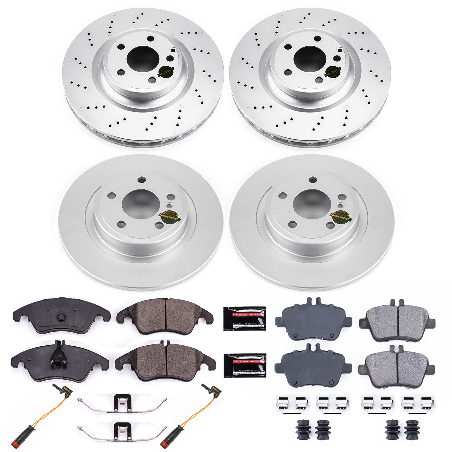 Power Stop - CRK6892 - Front and Rear - Disc Brake Pad and Rotor Kit