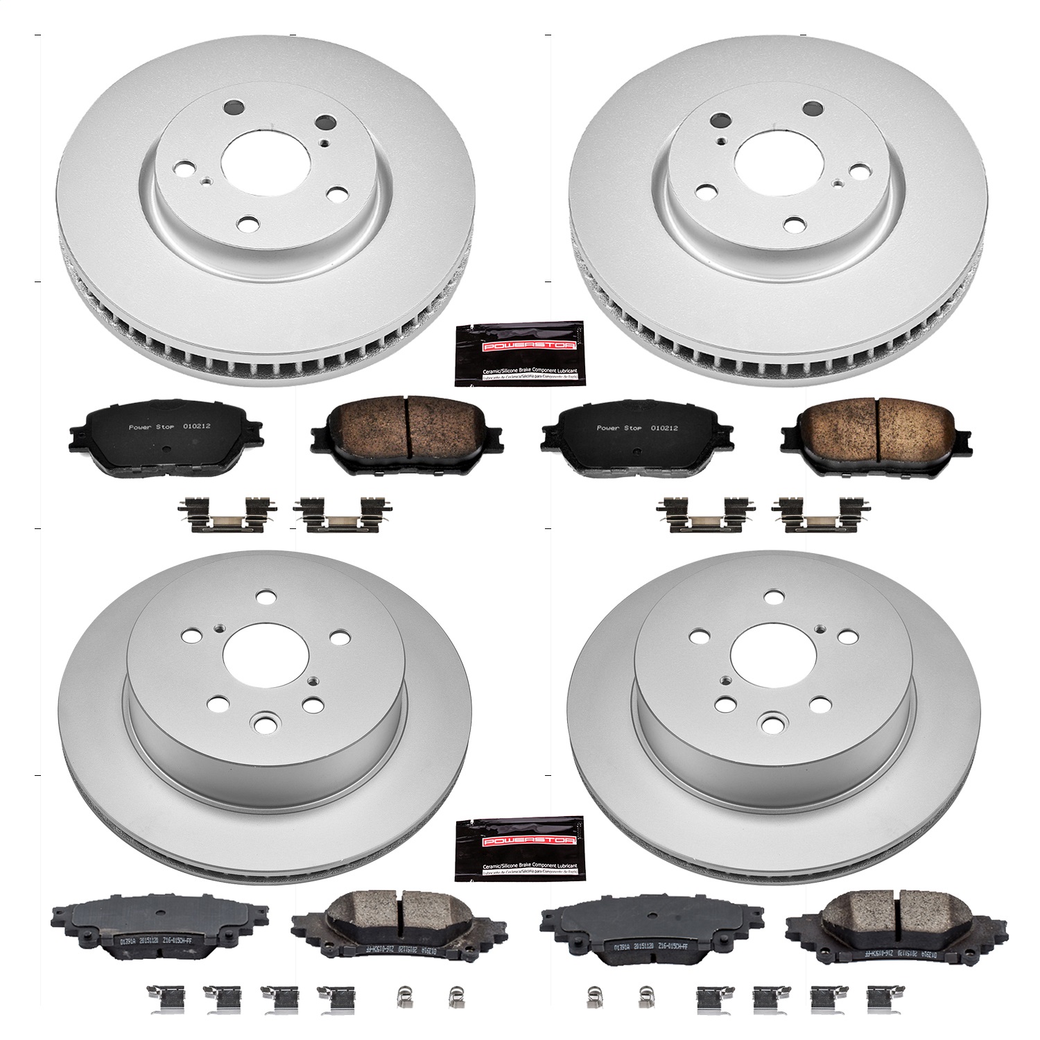 Power Stop - CRK6927 - Front and Rear - Disc Brake Pad and Rotor Kit