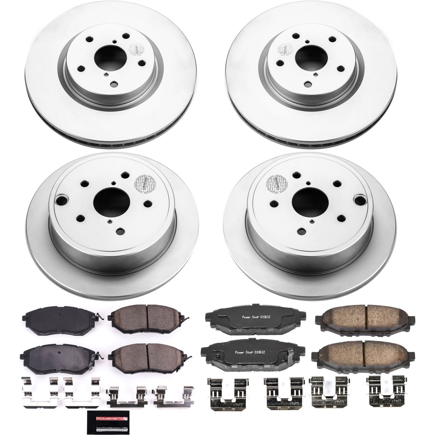 Power Stop - CRK6932 - Front and Rear - Disc Brake Pad and Rotor Kit