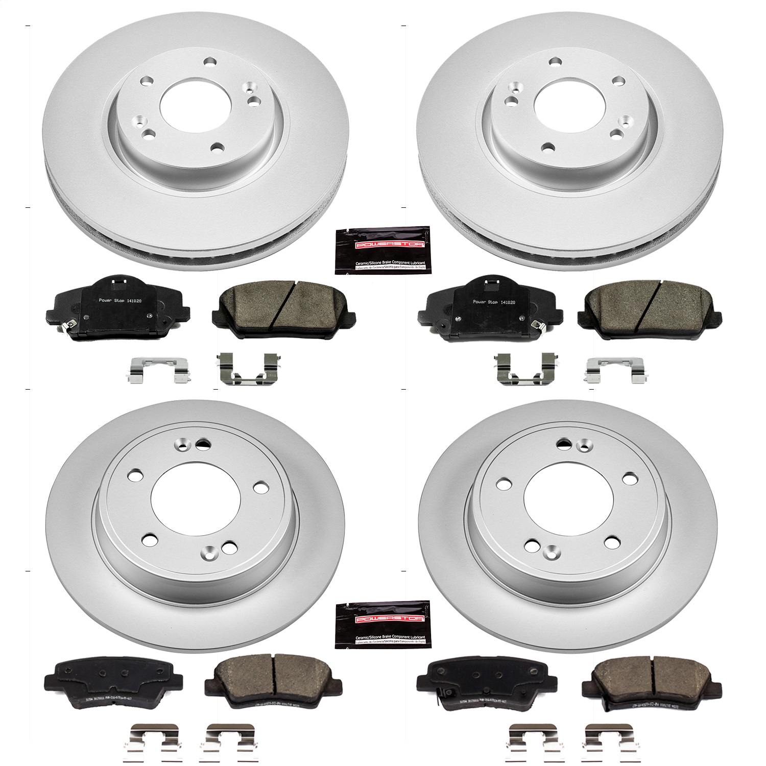 Power Stop - CRK6934 - Front and Rear - Disc Brake Pad and Rotor Kit