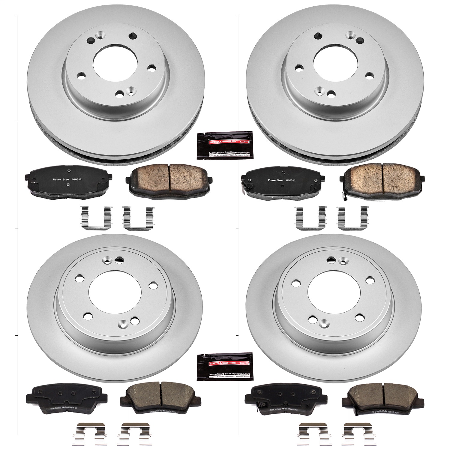 Power Stop - CRK6945 - Front and Rear - Disc Brake Pad and Rotor Kit