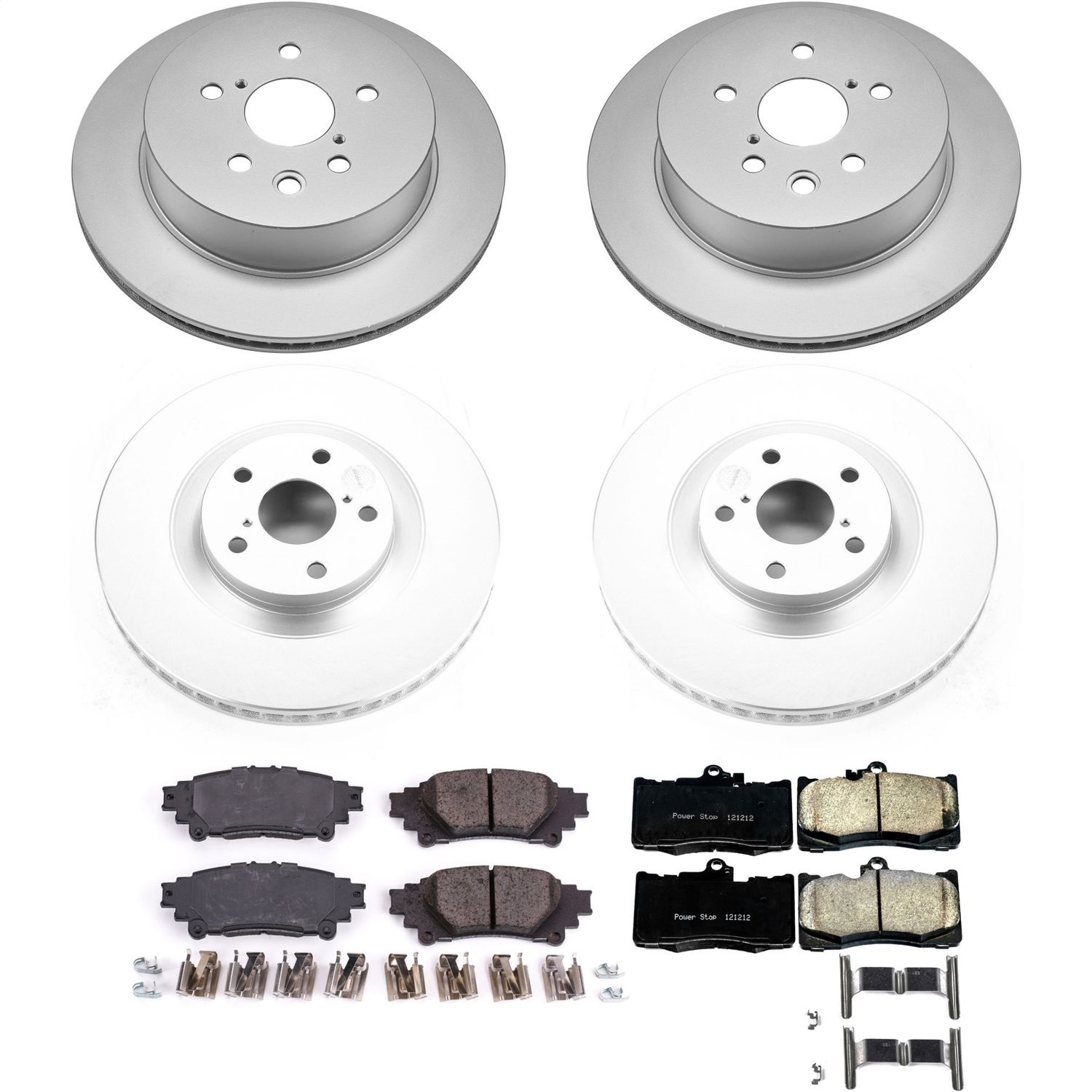 Power Stop - CRK6947 - Front and Rear - Disc Brake Pad and Rotor Kit