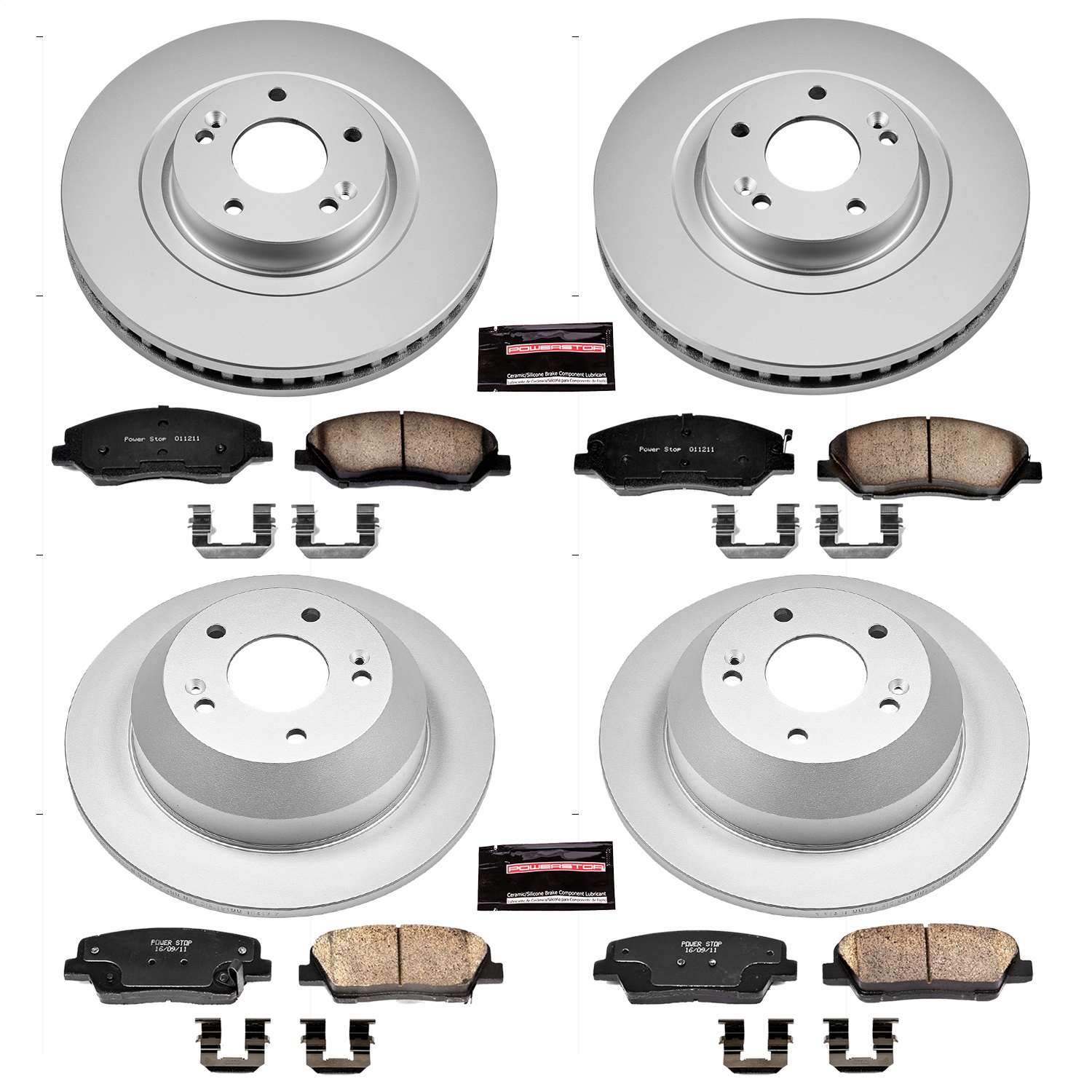 Power Stop - CRK6950 - Front and Rear - Disc Brake Pad and Rotor Kit