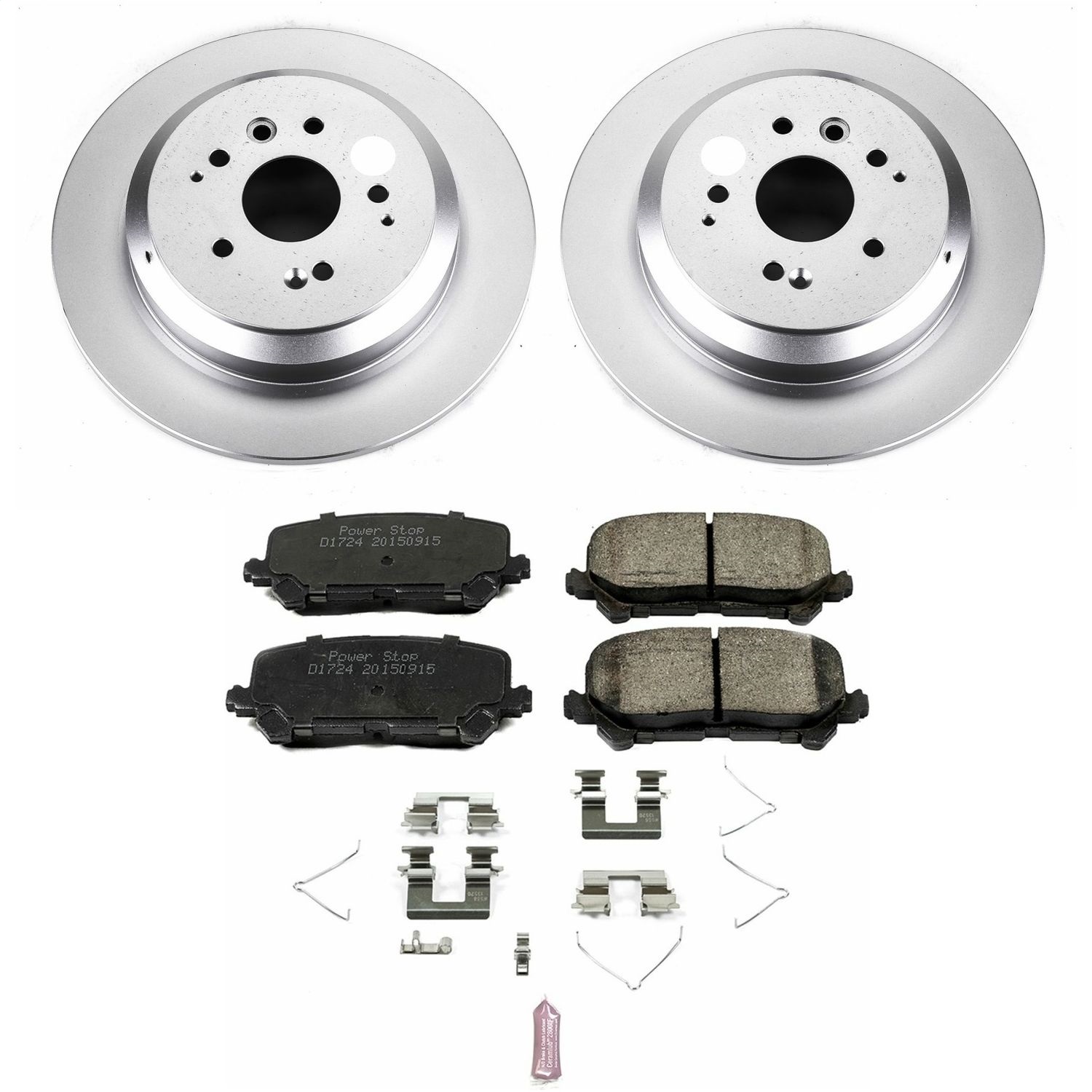 Power Stop - CRK6953 - Rear - Disc Brake Pad and Rotor Kit