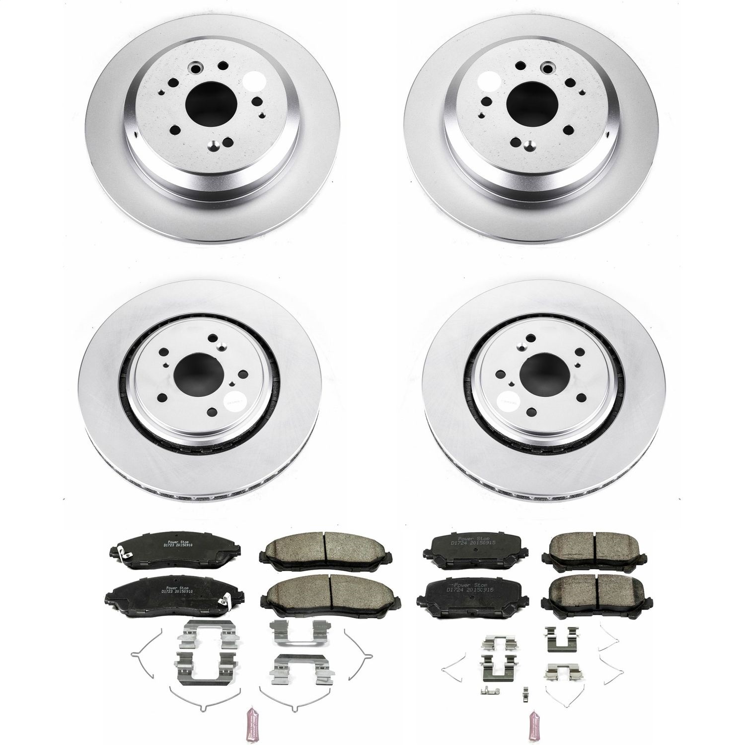 Power Stop - CRK6956 - Front and Rear - Disc Brake Pad and Rotor Kit