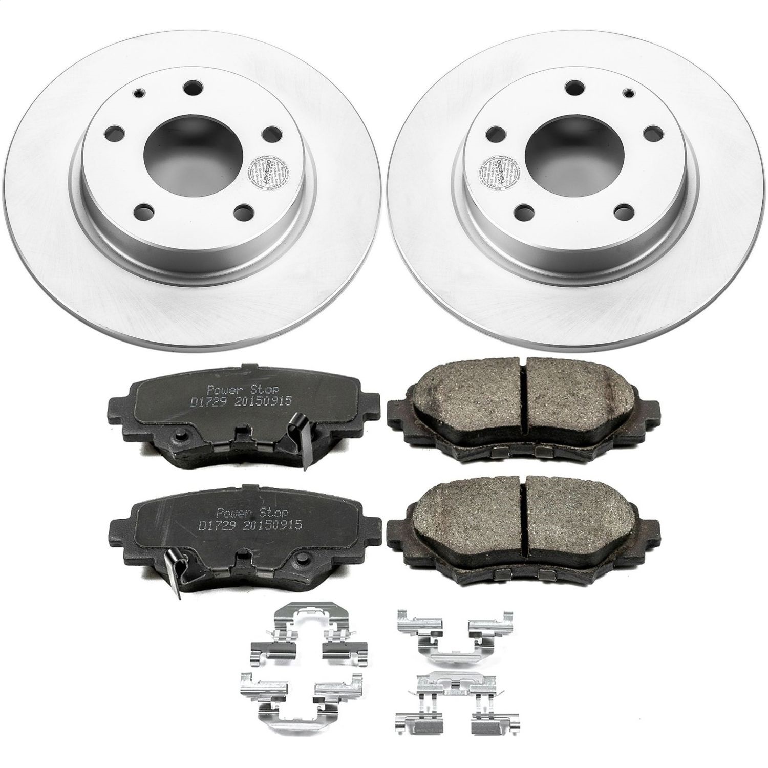 Power Stop - CRK6963 - Rear - Disc Brake Pad and Rotor Kit