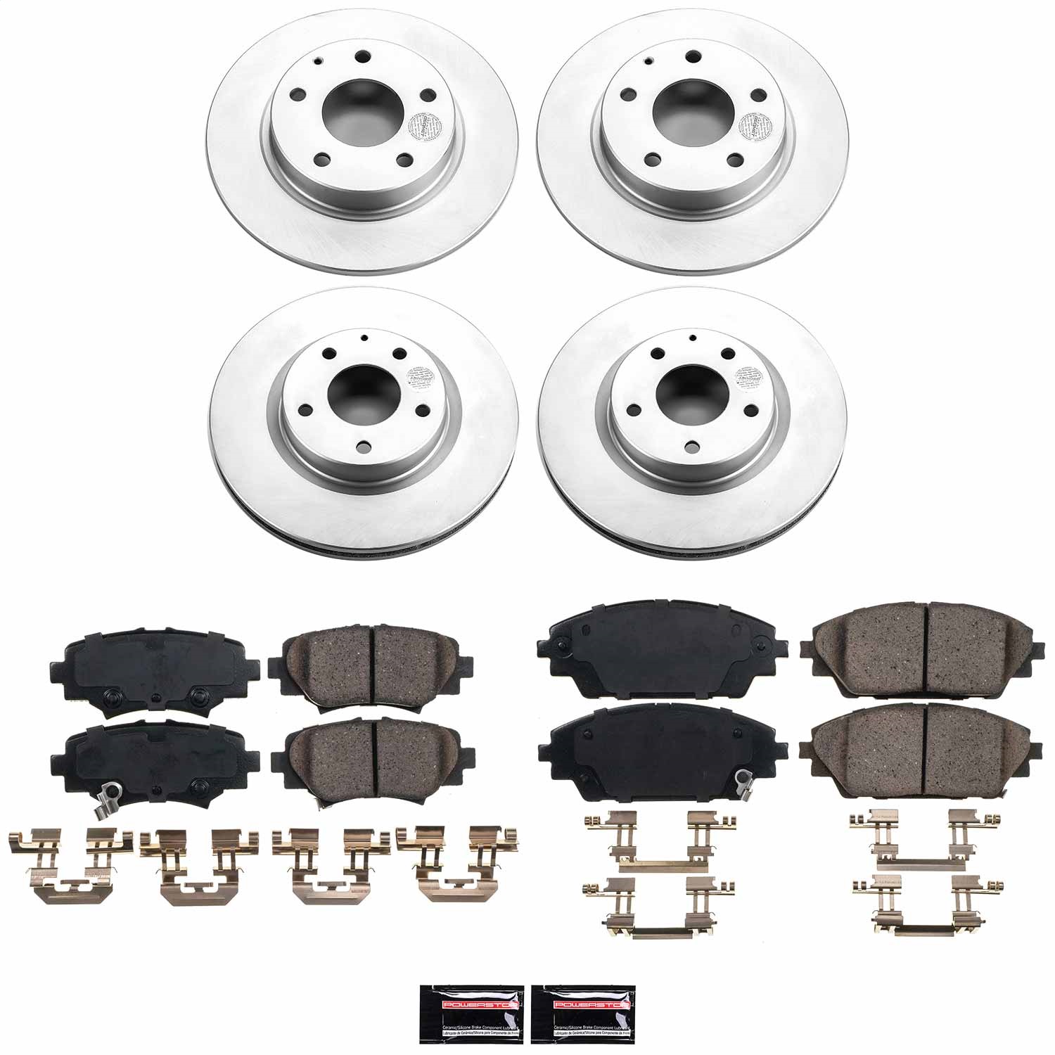 Power Stop - CRK6970 - Front and Rear - Disc Brake Pad and Rotor Kit