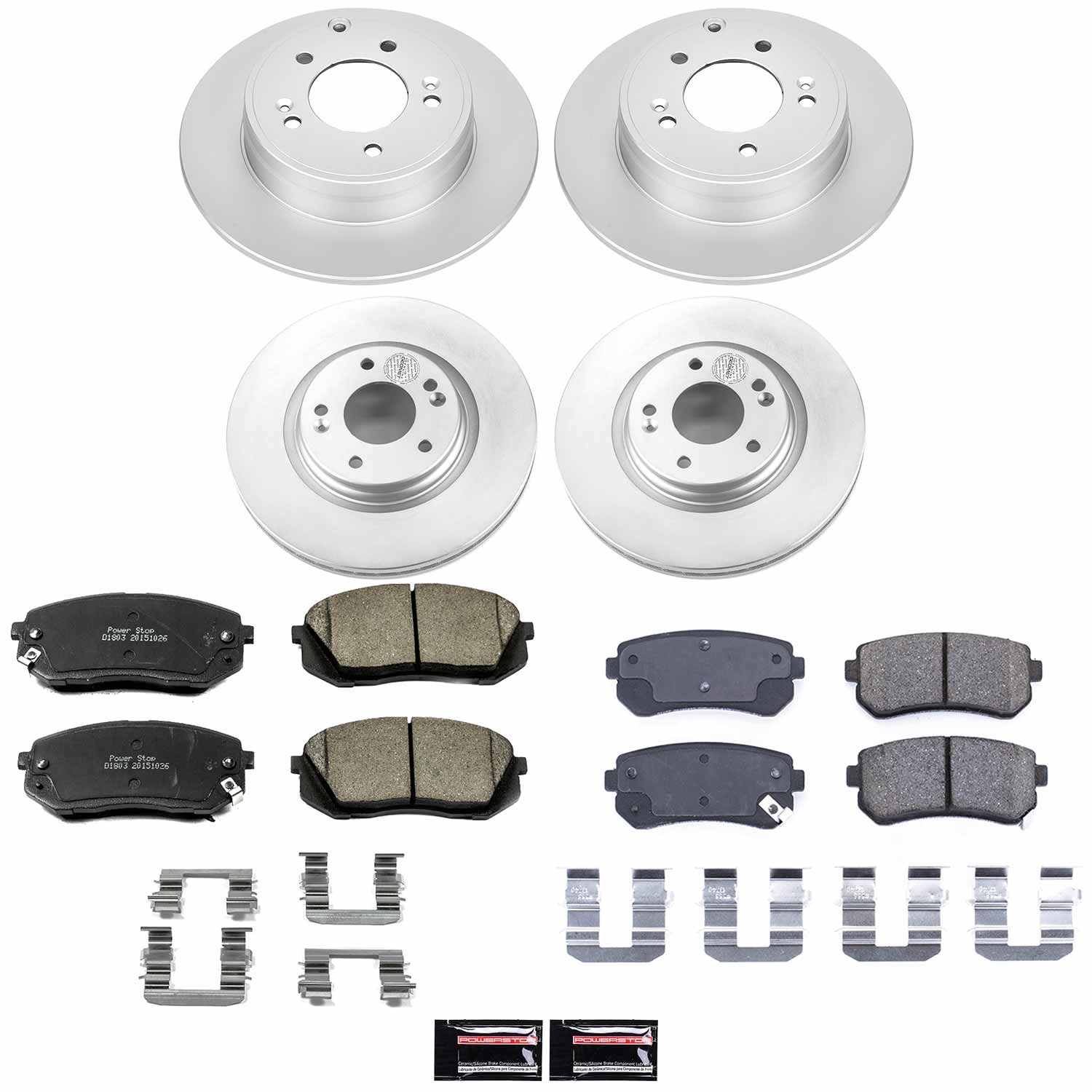 Power Stop - CRK6981 - Front and Rear - Disc Brake Pad and Rotor Kit