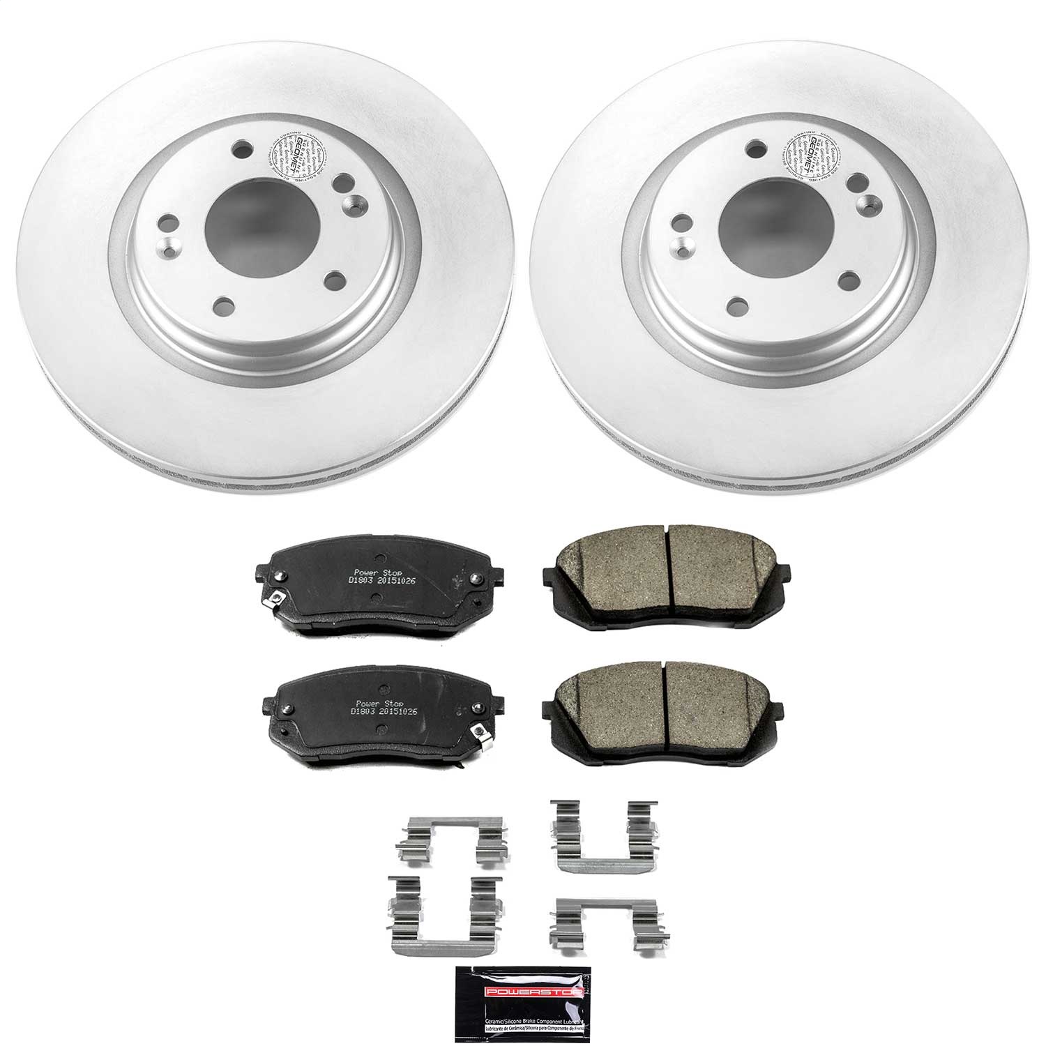 Power Stop - CRK6982 - Front - Disc Brake Pad and Rotor Kit