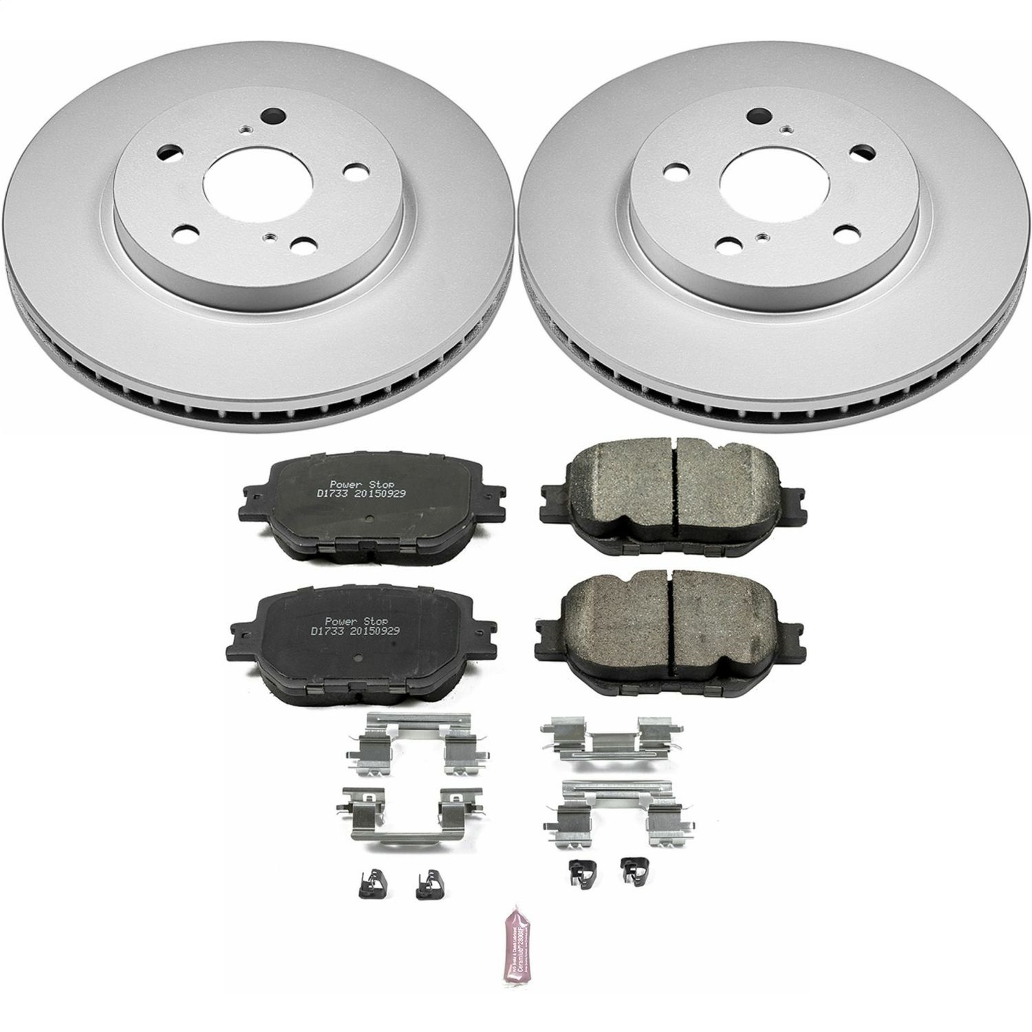 Power Stop - CRK6990 - Front - Disc Brake Pad and Rotor Kit