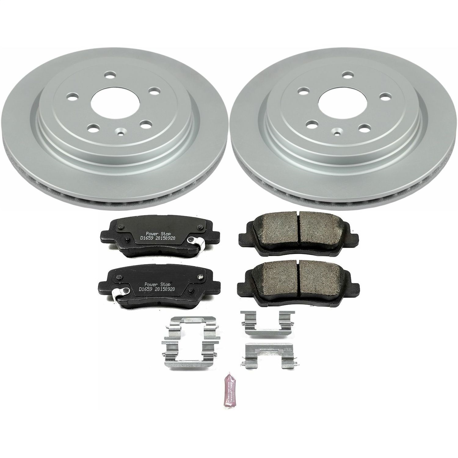 Power Stop - CRK6991 - Rear - Disc Brake Pad and Rotor Kit