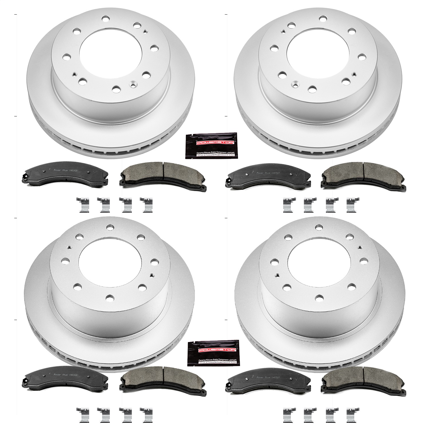 Power Stop - CRK6992 - Front and Rear - Disc Brake Pad and Rotor Kit