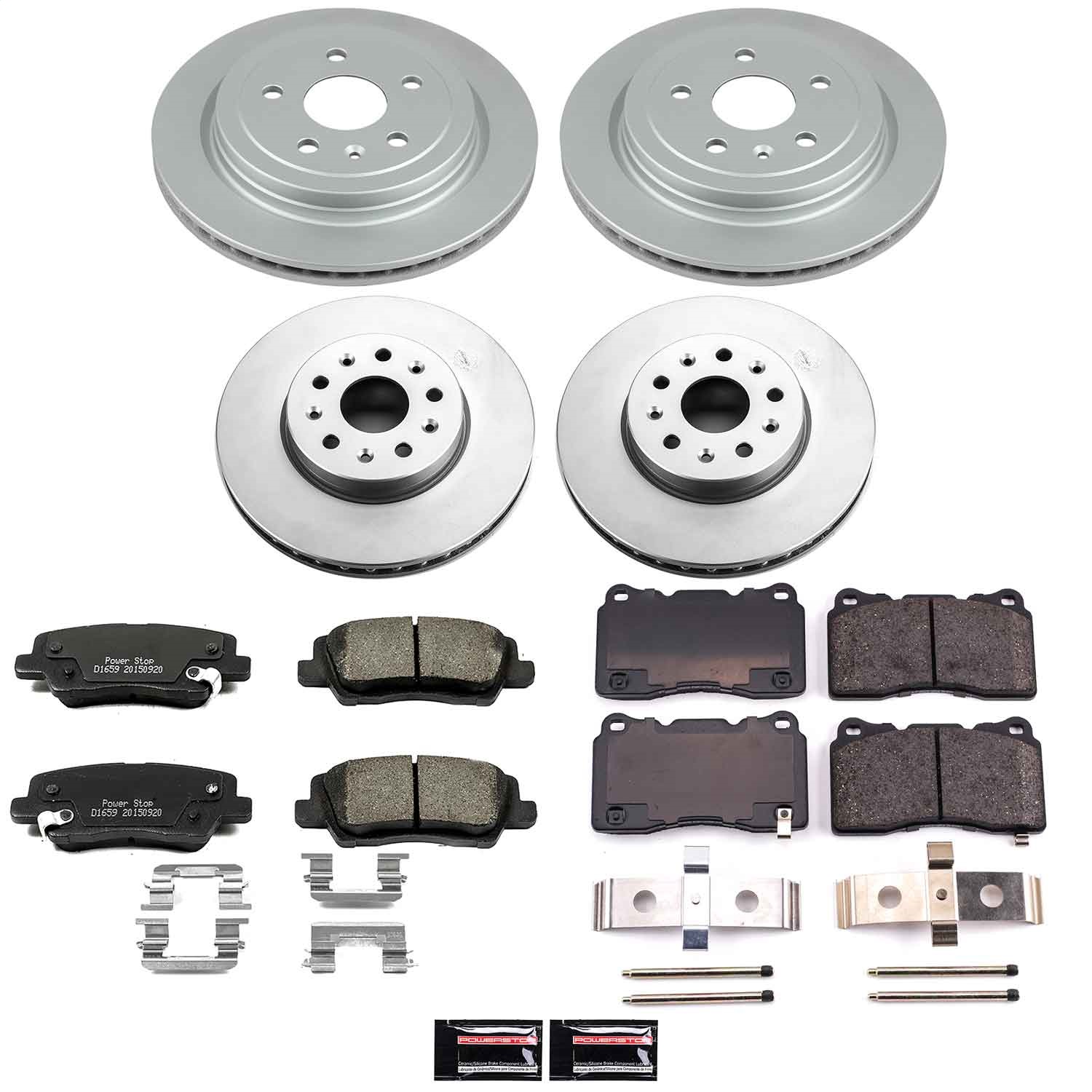 Power Stop - CRK7000 - Front and Rear - Disc Brake Pad and Rotor Kit