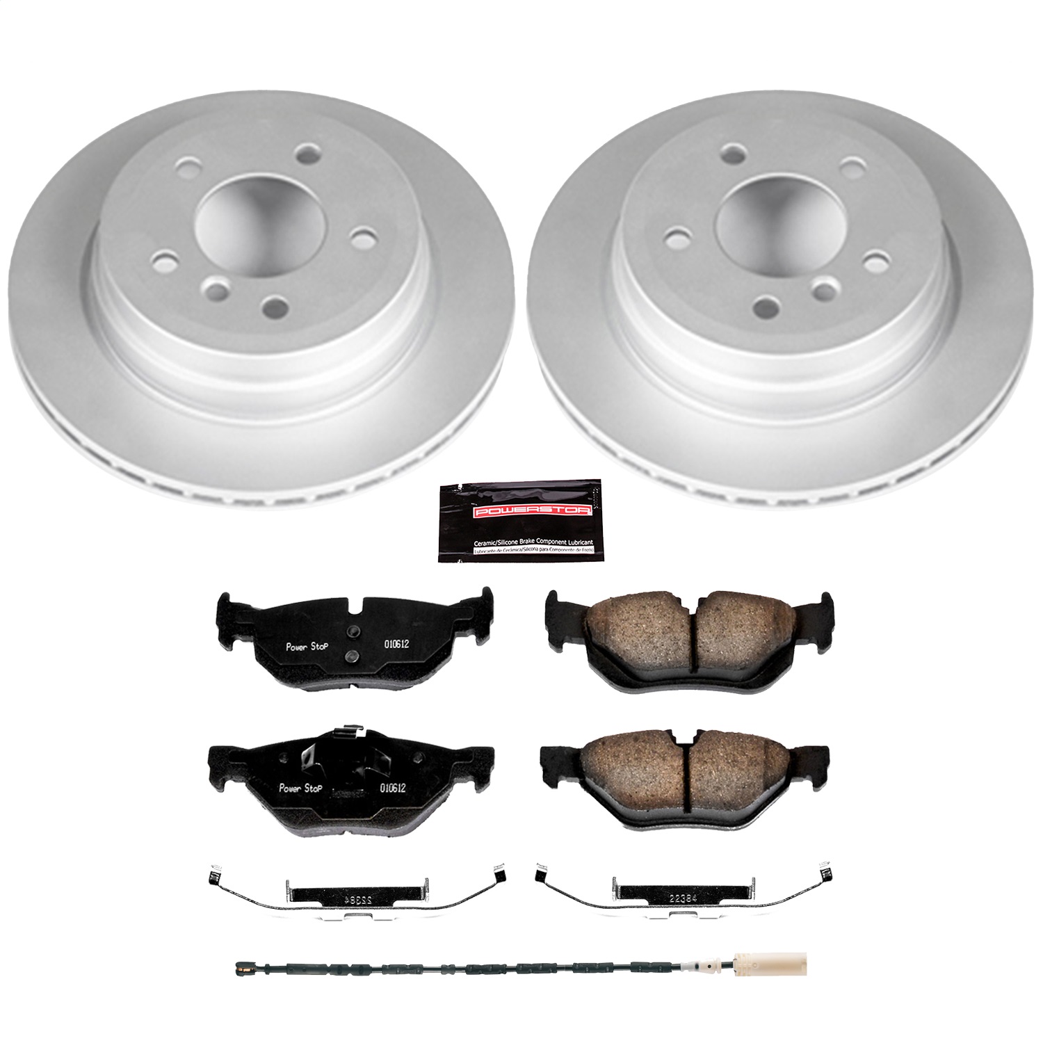 Power Stop - CRK7008 - Rear - Disc Brake Pad and Rotor Kit