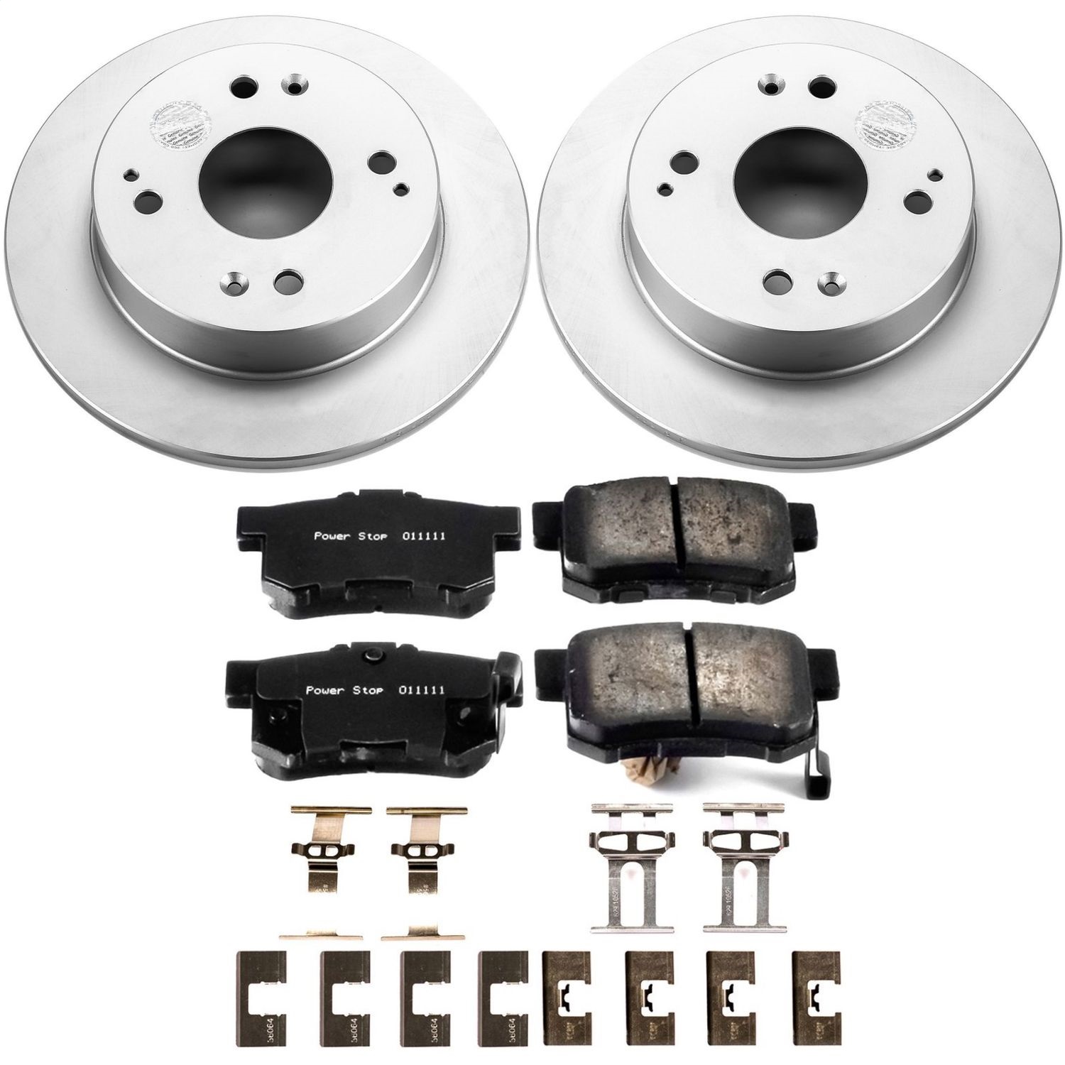 Power Stop - CRK701 - Rear - Disc Brake Pad and Rotor Kit