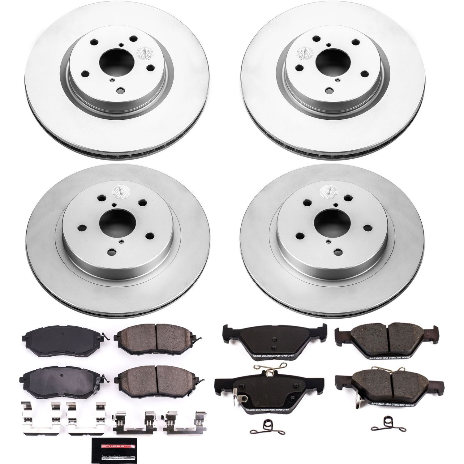 Power Stop - CRK7028 - Front and Rear - Disc Brake Pad and Rotor Kit