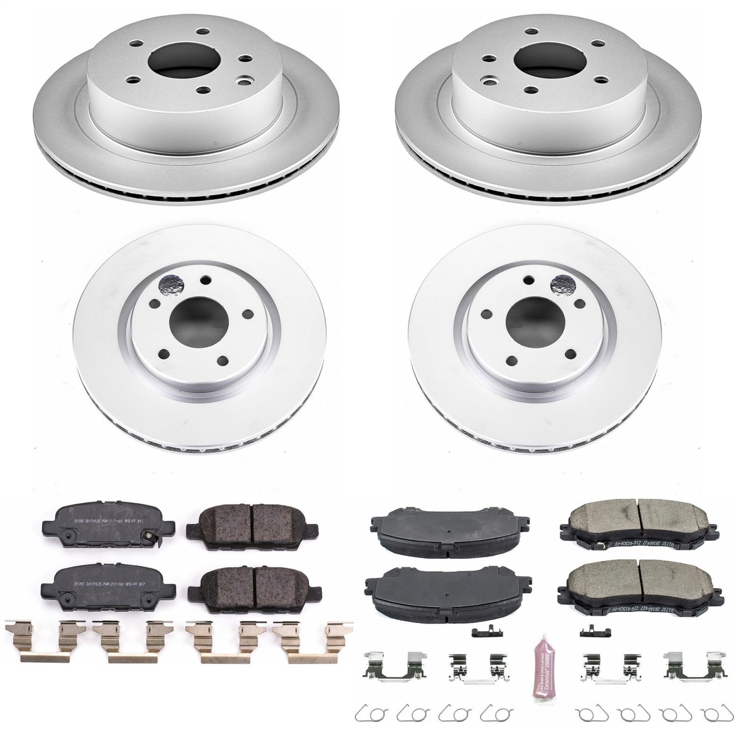 Power Stop - CRK7035 - Front and Rear - Disc Brake Pad and Rotor Kit