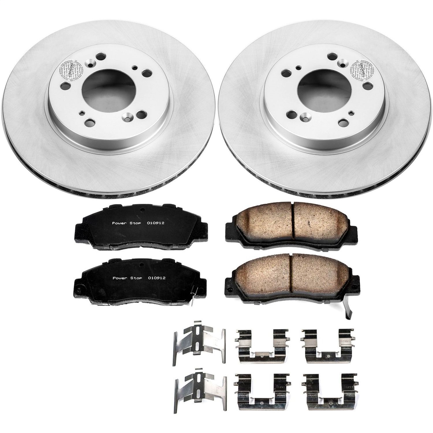 Power Stop - CRK704 - Front - Disc Brake Pad and Rotor Kit