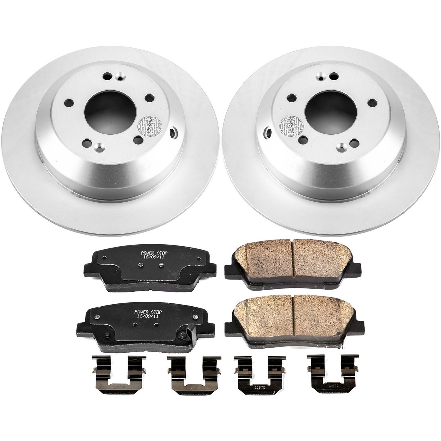 Power Stop - CRK7062 - Rear - Disc Brake Pad and Rotor Kit