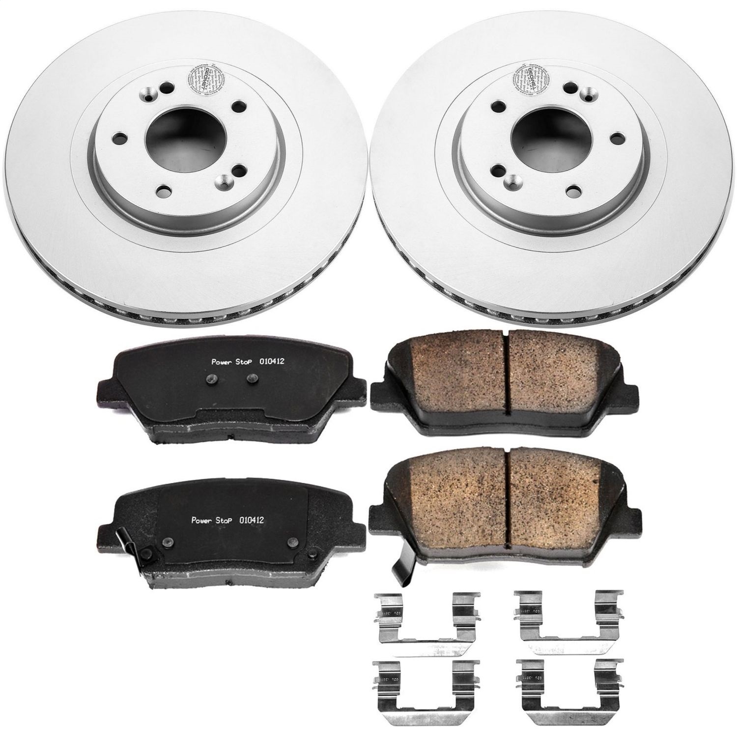 Power Stop - CRK7064 - Front - Disc Brake Pad and Rotor Kit