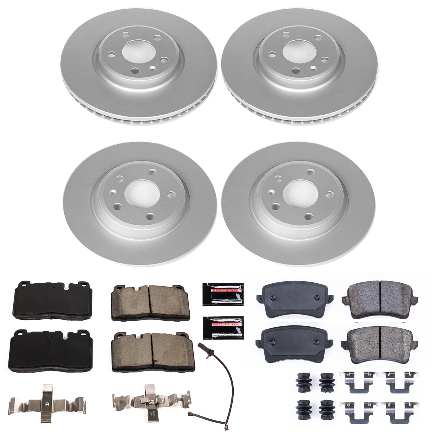 Power Stop - CRK7096 - Front and Rear - Disc Brake Pad and Rotor Kit