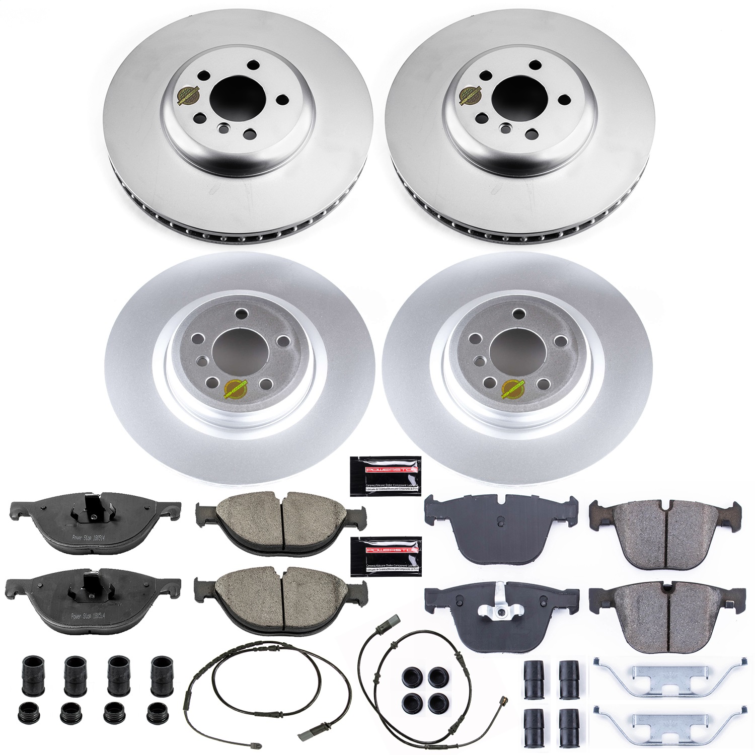 Power Stop - CRK7098 - Front and Rear - Disc Brake Pad and Rotor Kit