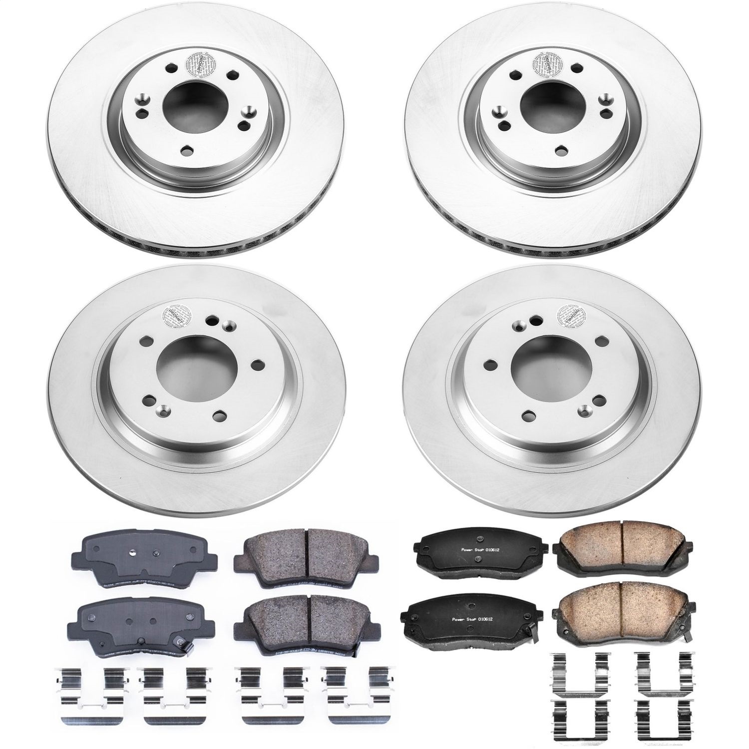 Power Stop - CRK7114 - Front and Rear - Disc Brake Pad and Rotor Kit