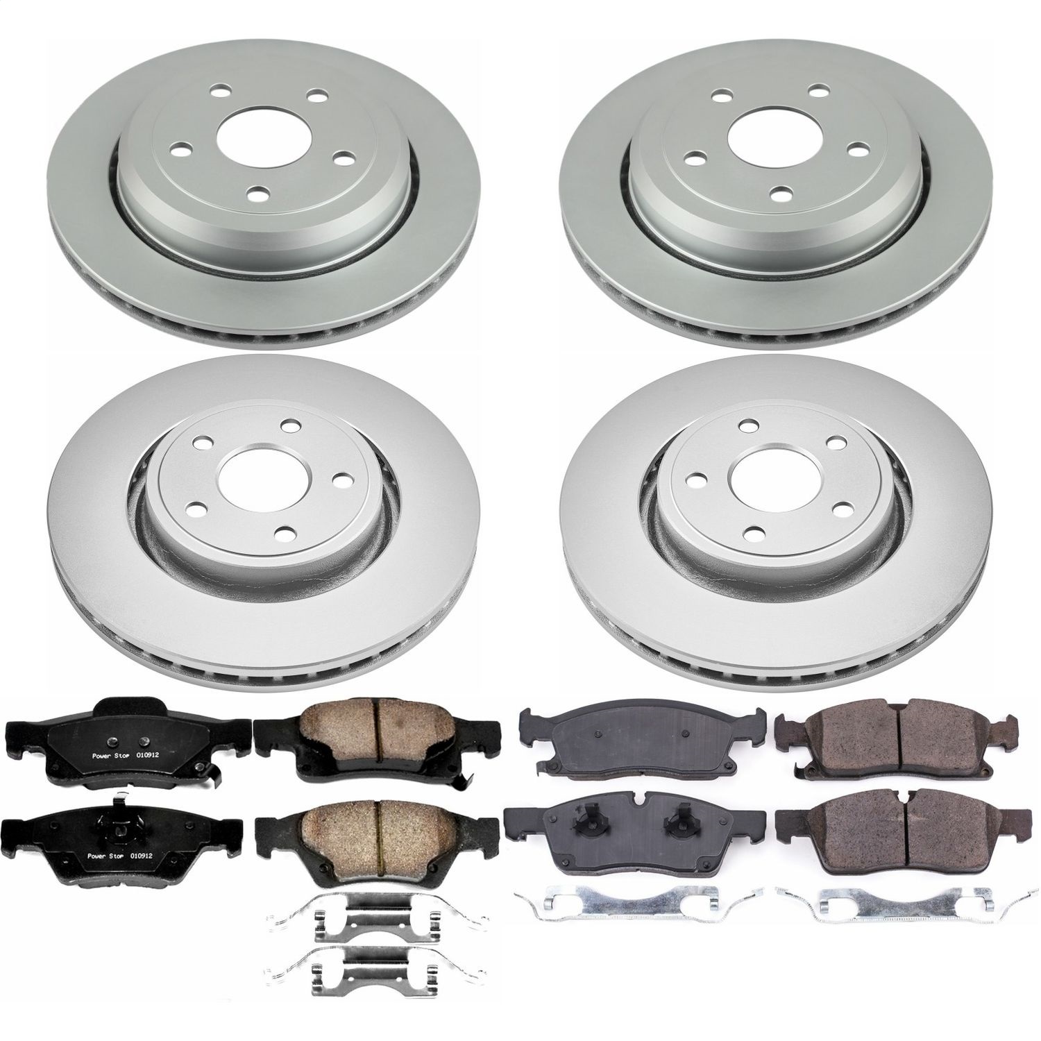 Power Stop - CRK7136 - Front and Rear - Disc Brake Pad and Rotor Kit