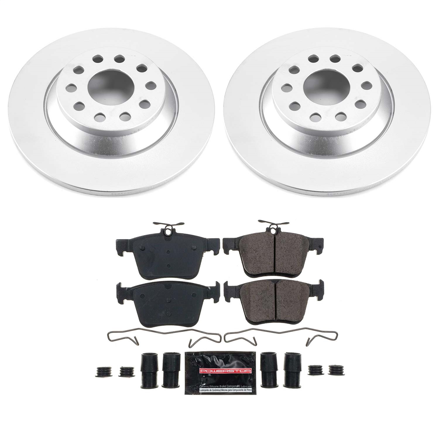 Power Stop - CRK7176 - Rear - Disc Brake Pad and Rotor Kit