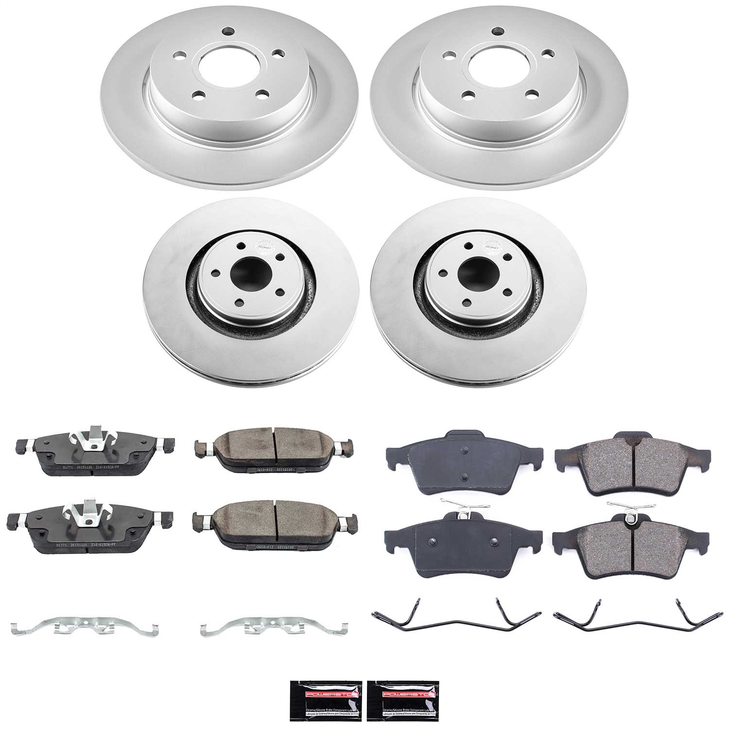 Power Stop - CRK7233 - Front and Rear - Disc Brake Pad and Rotor Kit