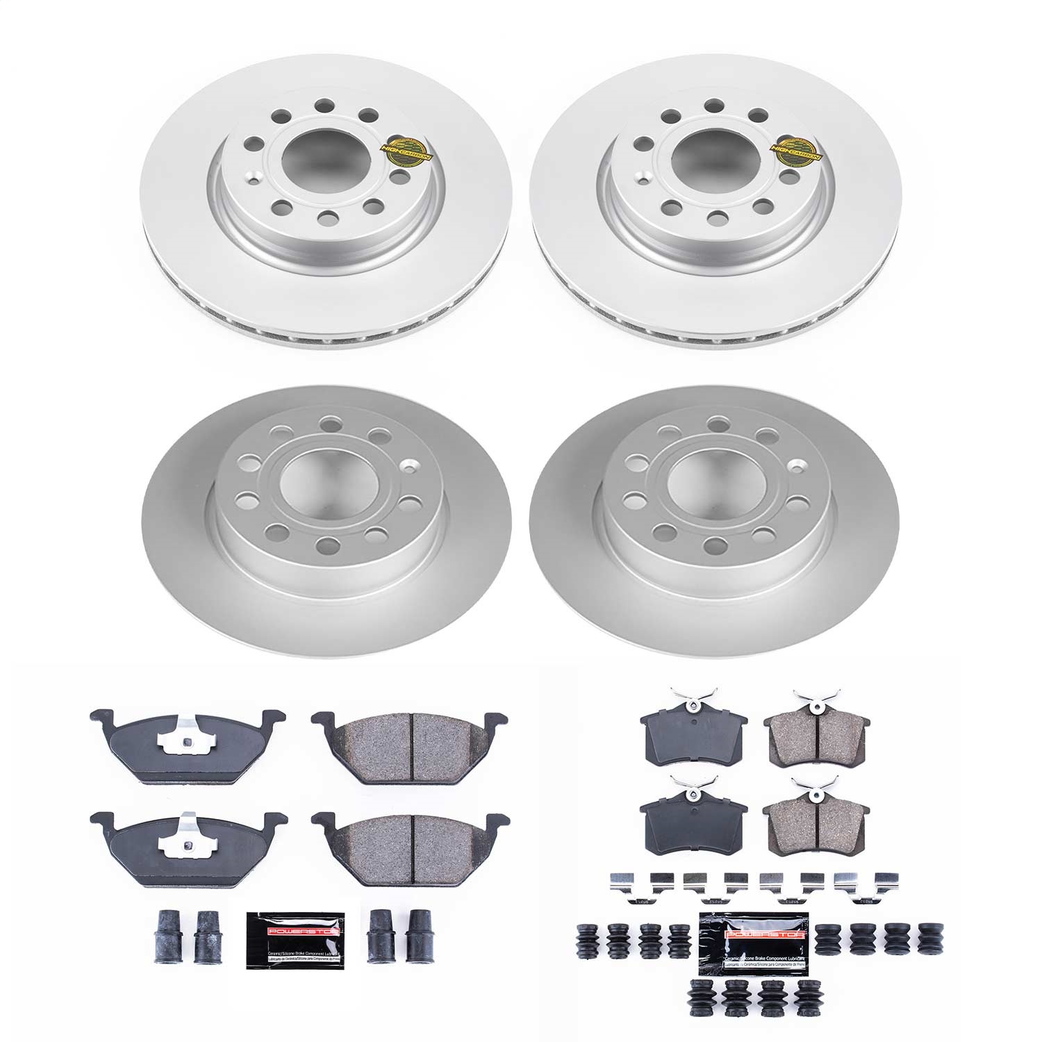 Power Stop - CRK7242 - Front and Rear - Disc Brake Pad and Rotor Kit