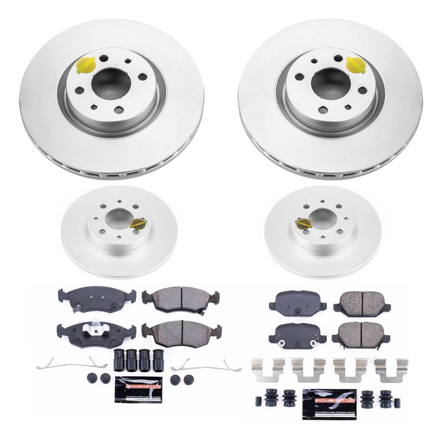 Power Stop - CRK7245 - Front and Rear - Disc Brake Pad and Rotor Kit